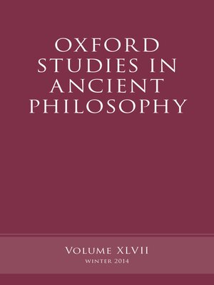cover image of Oxford Studies in Ancient Philosophy, Volume 47